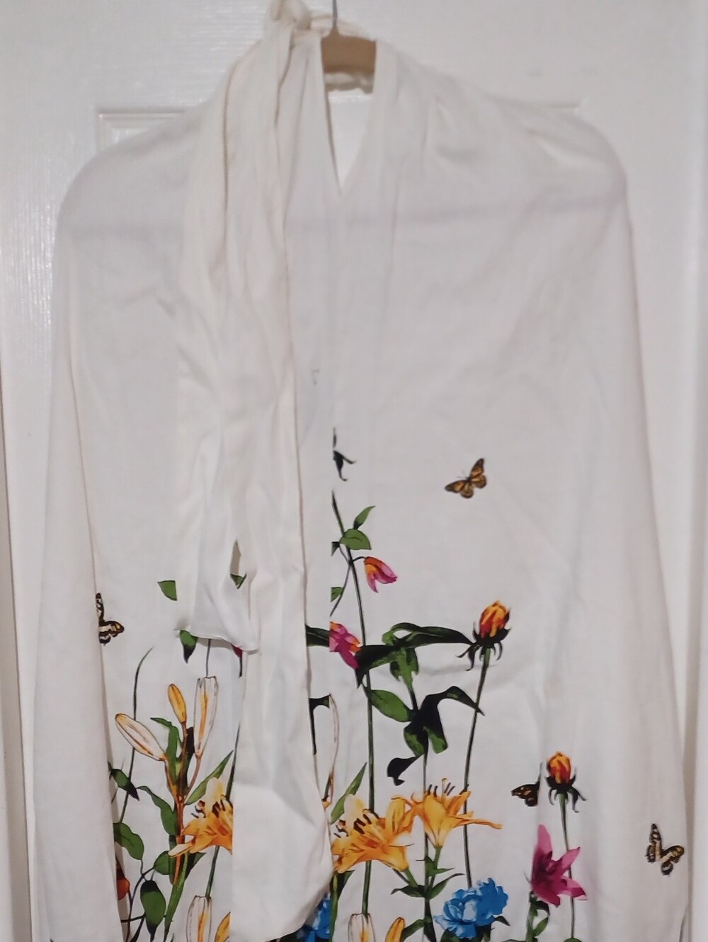 INC International Concepts Cream and Foral halter back.